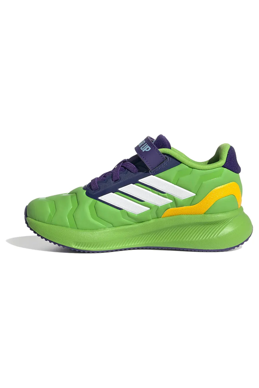 Scarpe da running verdi Iron Hulk con suola Cloudfoam Adidas Runfalcon 5 EL C
