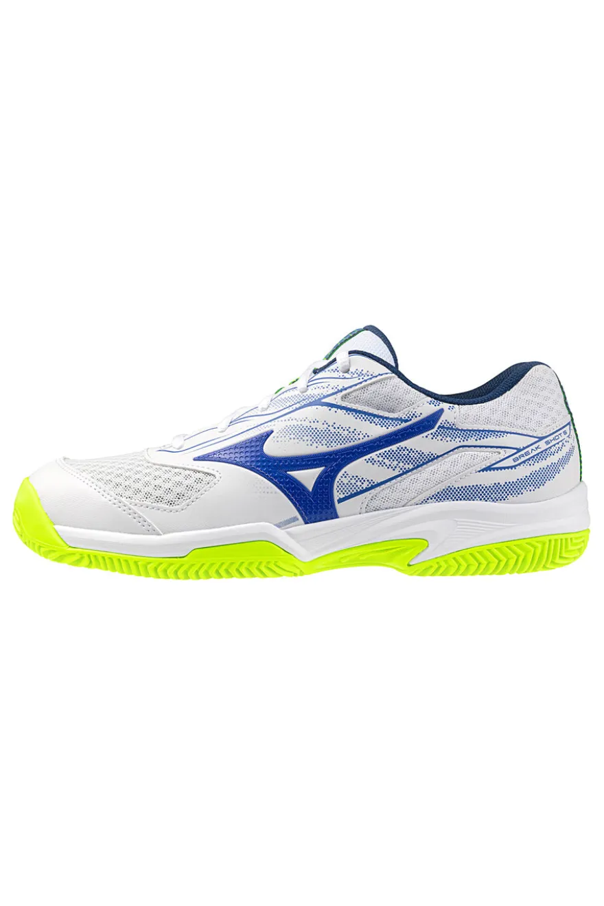 Scarpe da tennis bianche con suola clay Mizuno Break Shot 5 CC