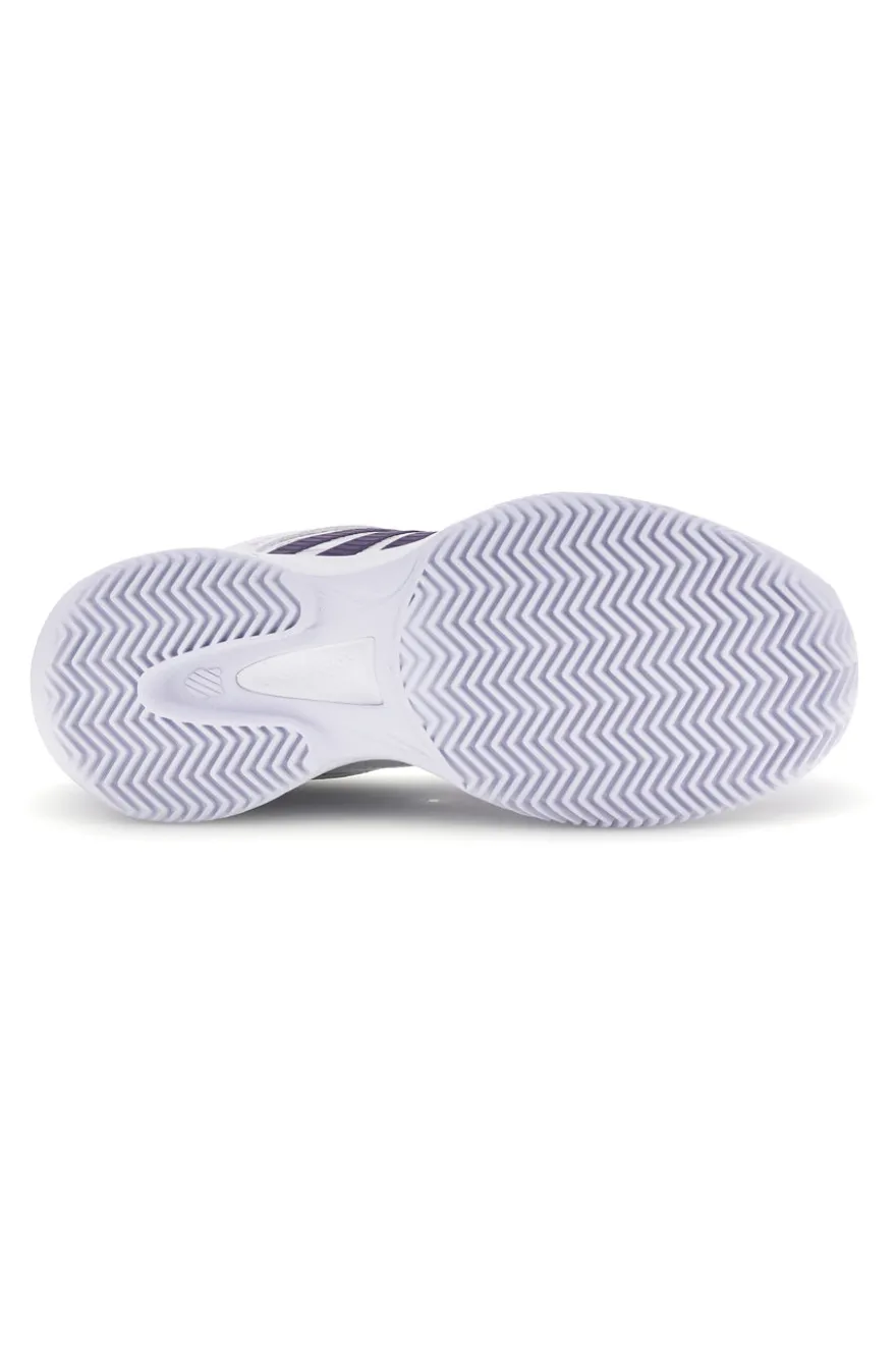 Scarpe da tennis bianche con inserti viola K-swiss Court Express 2 Clay