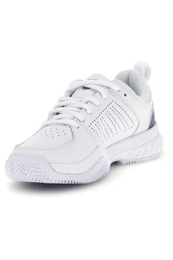 Scarpe da tennis bianche con inserti viola K-swiss Court Express 2 Clay
