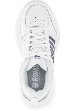 Scarpe da tennis bianche con inserti viola K-swiss Court Express 2 Clay