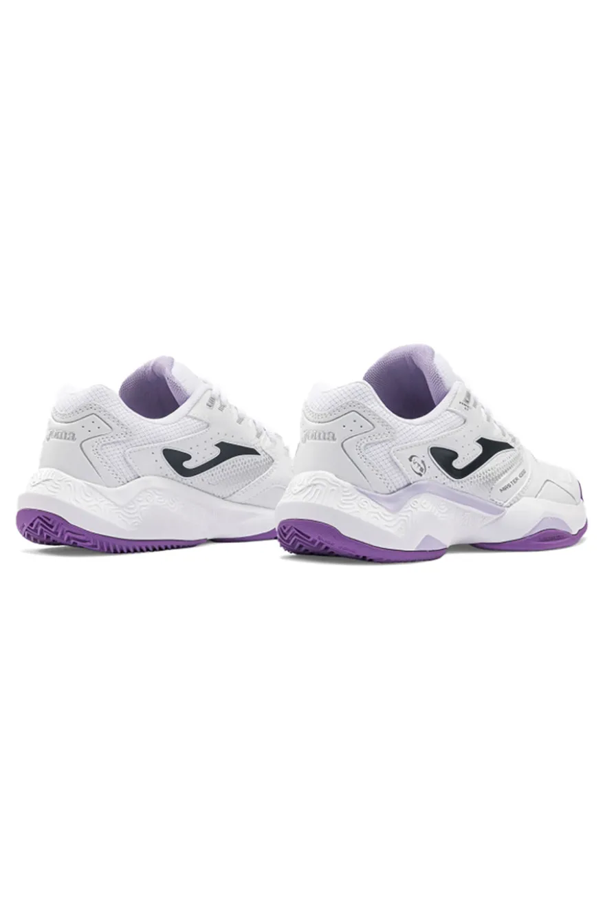 Scarpe da tennis bianco con inserti viola traspiranti Joma Master 1000 2602