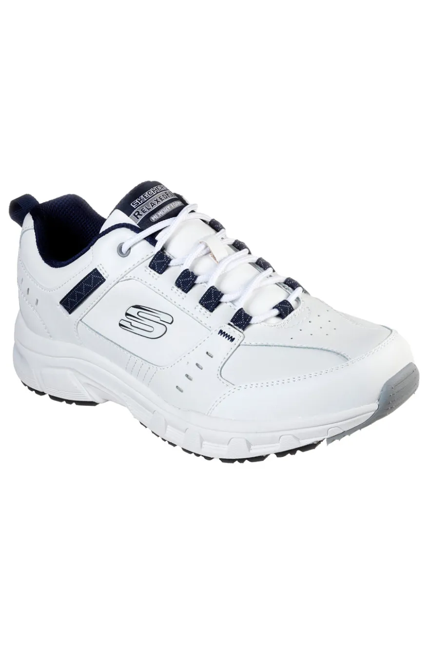 Scarpe da Trail Bianche con Tomaia in Pelle SKECHERS Relaxed Fit: Oak Canyon - Redwick