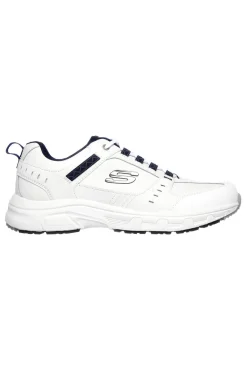 Scarpe da Trail Bianche con Tomaia in Pelle SKECHERS Relaxed Fit: Oak Canyon - Redwick