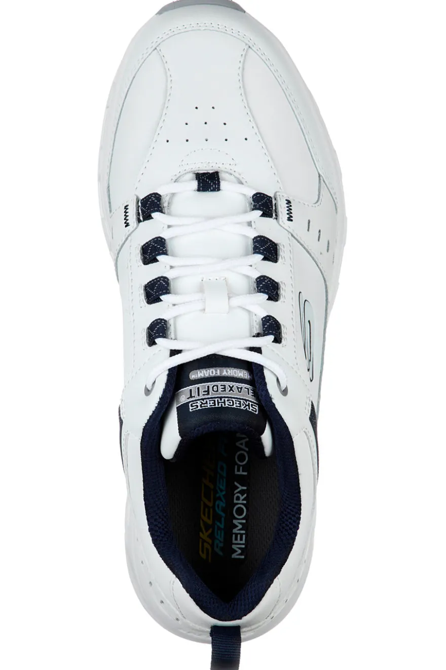 Scarpe da Trail Bianche con Tomaia in Pelle SKECHERS Relaxed Fit: Oak Canyon - Redwick