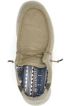 Scarpe da uomo casual beige in tessuto Sevenoaks PK6318A