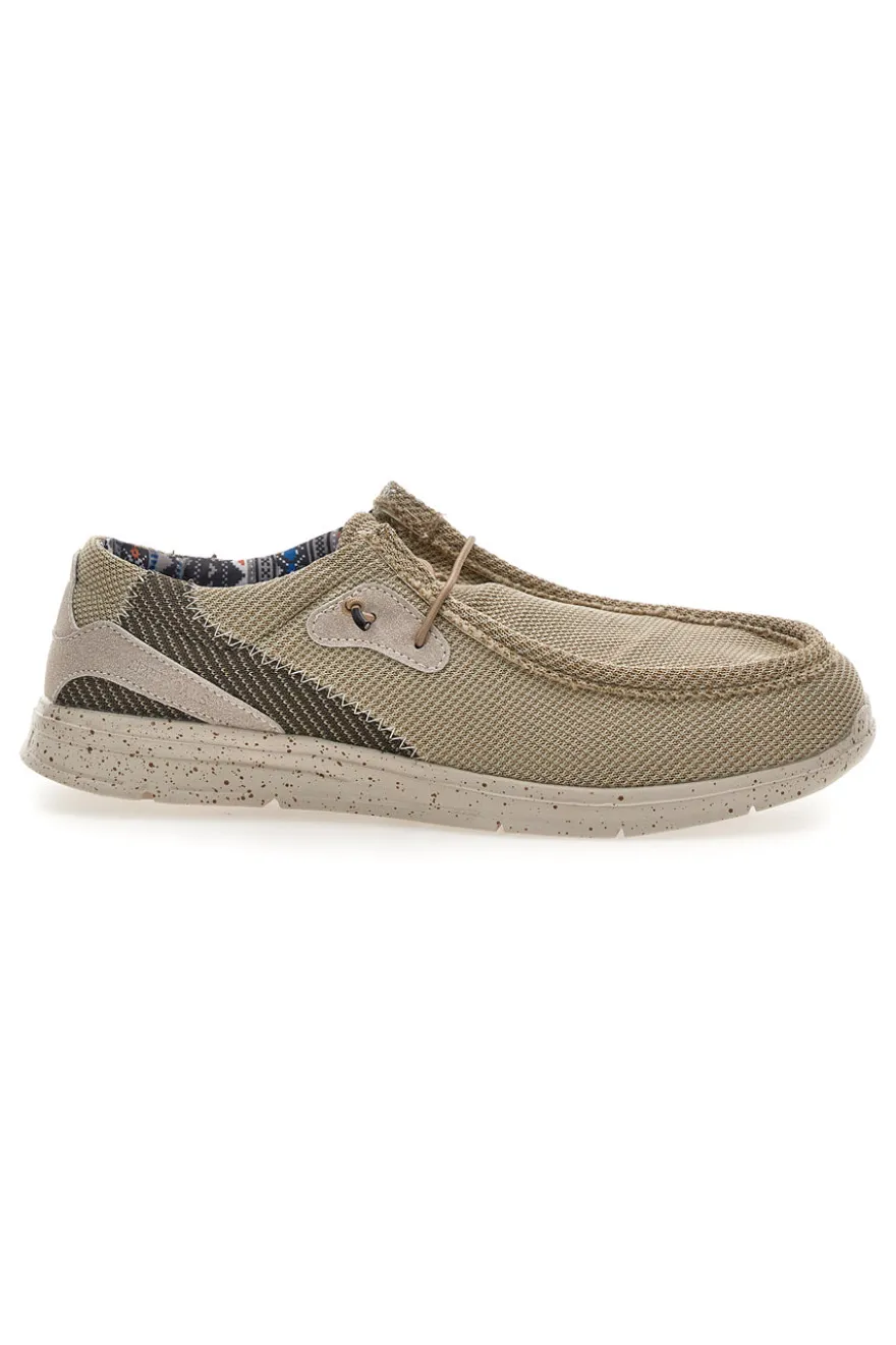 Scarpe da uomo casual beige in tessuto Sevenoaks PK6318A