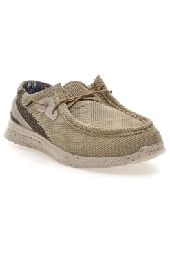 Scarpe da uomo casual beige in tessuto Sevenoaks PK6318A