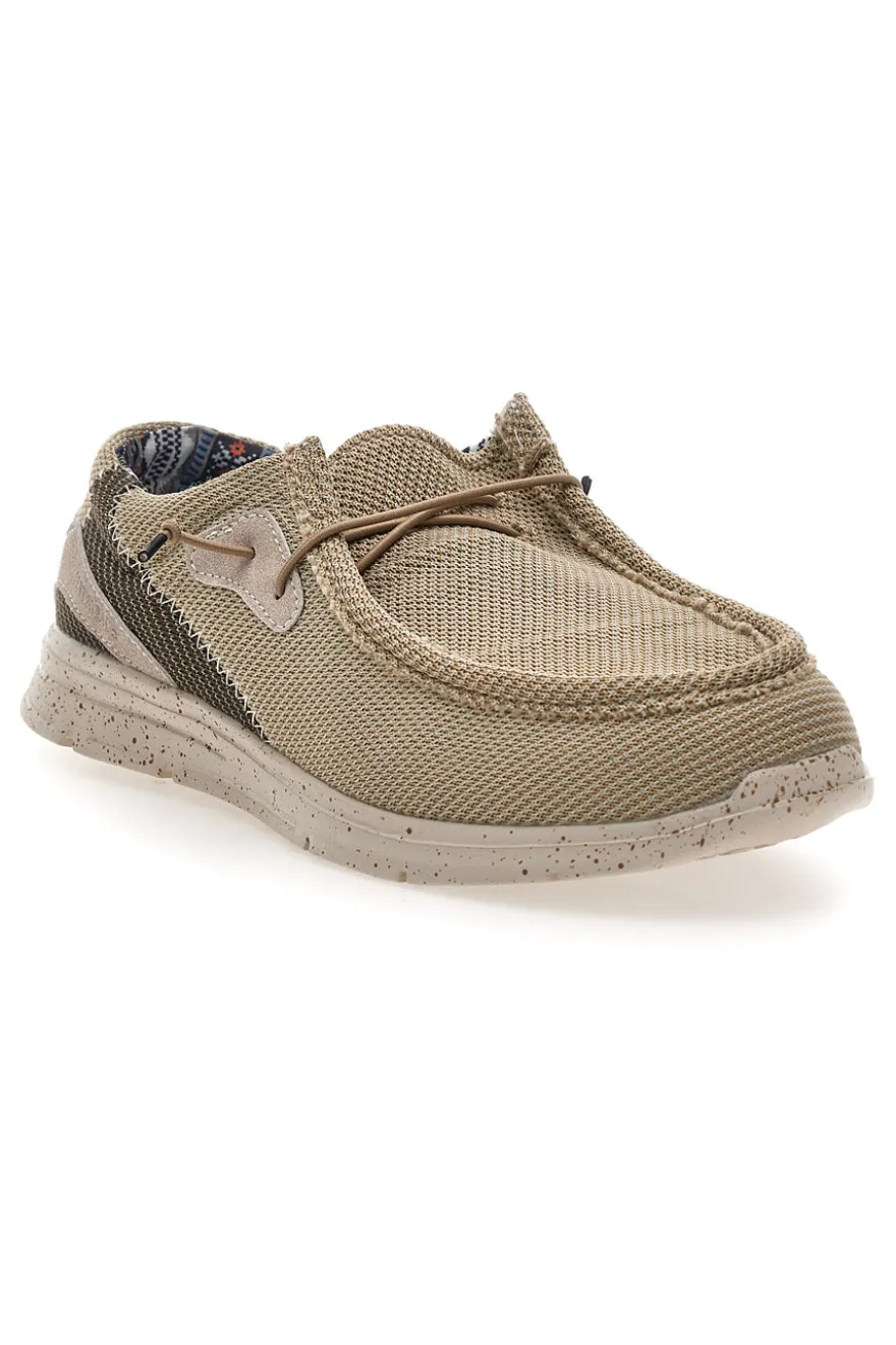 Scarpe da uomo casual beige in tessuto Sevenoaks PK6318A