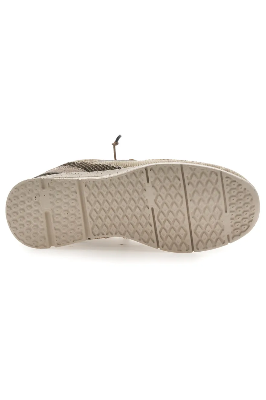 Scarpe da uomo casual beige in tessuto Sevenoaks PK6318A