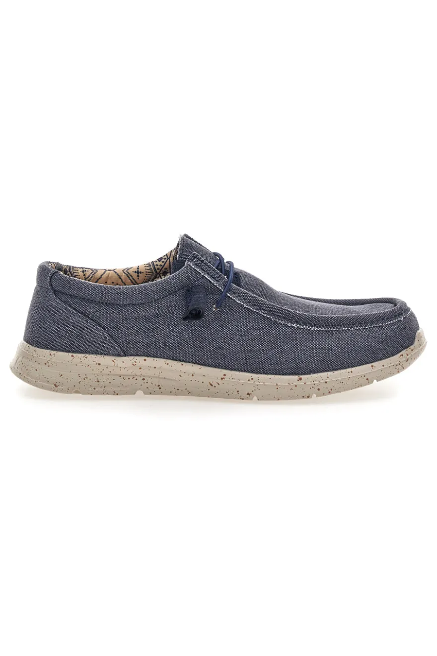 Scarpe da uomo casual blu in tessuto Sevenoaks PK1147L
