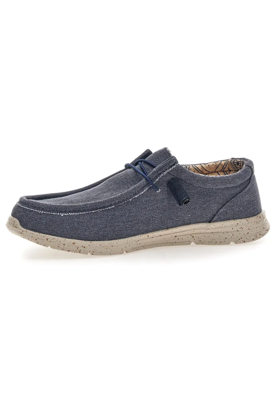 Scarpe da uomo casual blu in tessuto Sevenoaks PK1147L