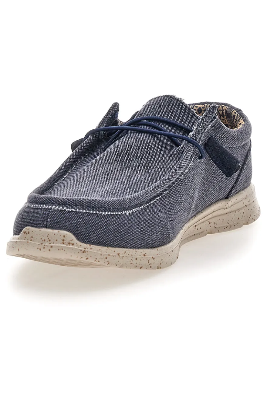 Scarpe da uomo casual blu in tessuto Sevenoaks PK1147L