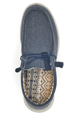 Scarpe da uomo casual blu in tessuto Sevenoaks PK1147L
