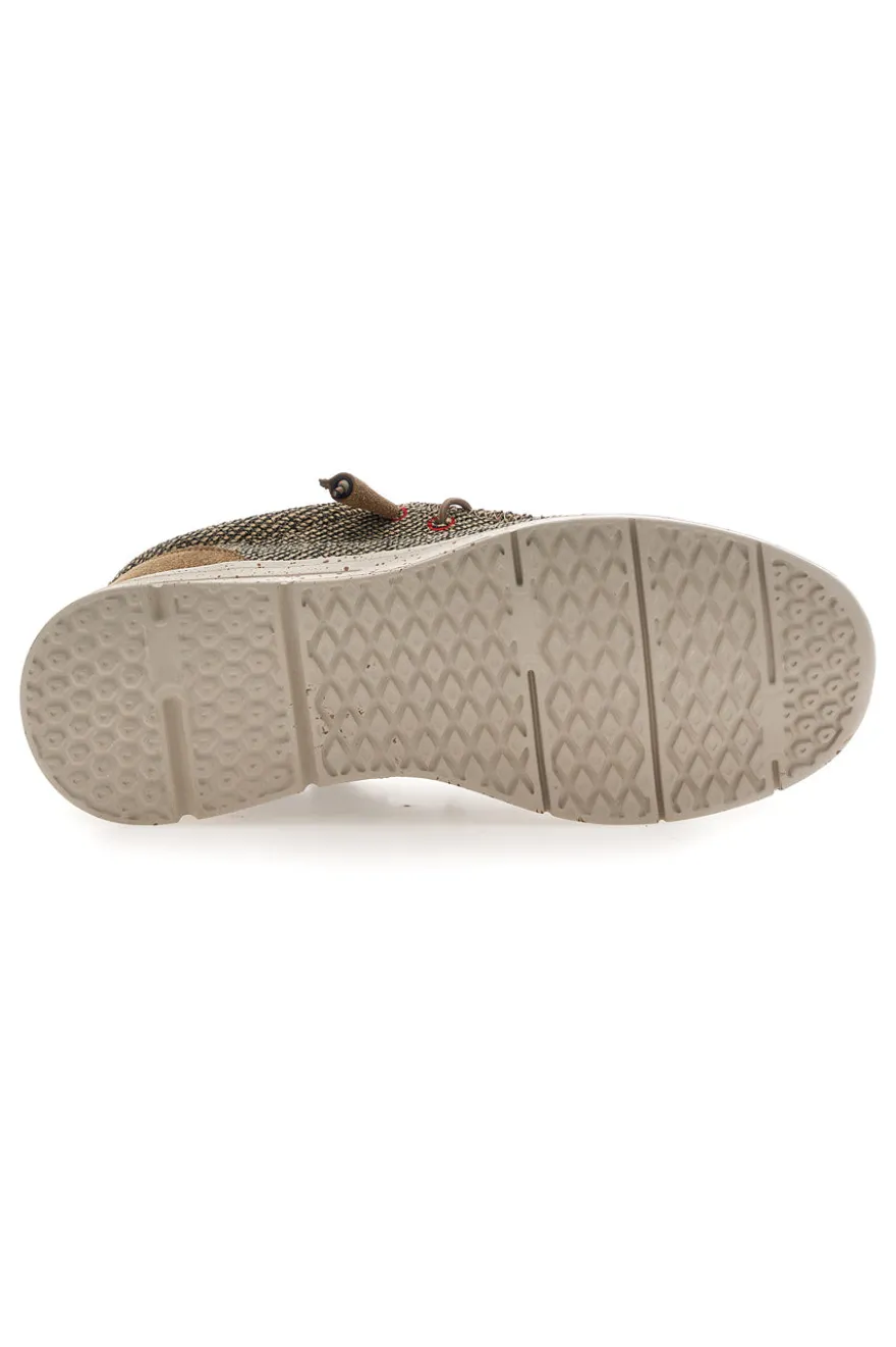 Scarpe da uomo casual dark beige in tessuto Sevenoaks PK1118H