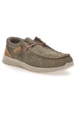 Scarpe da uomo casual dark beige in tessuto Sevenoaks PK1118H