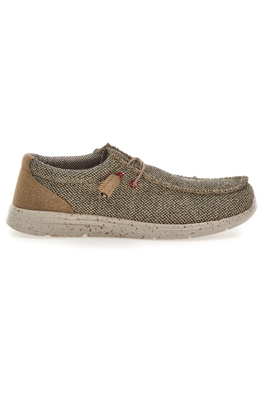 Scarpe da uomo casual dark beige in tessuto Sevenoaks PK1118H
