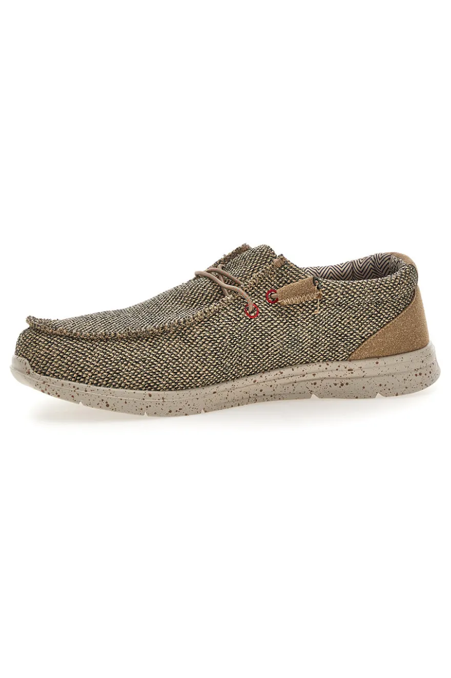 Scarpe da uomo casual dark beige in tessuto Sevenoaks PK1118H