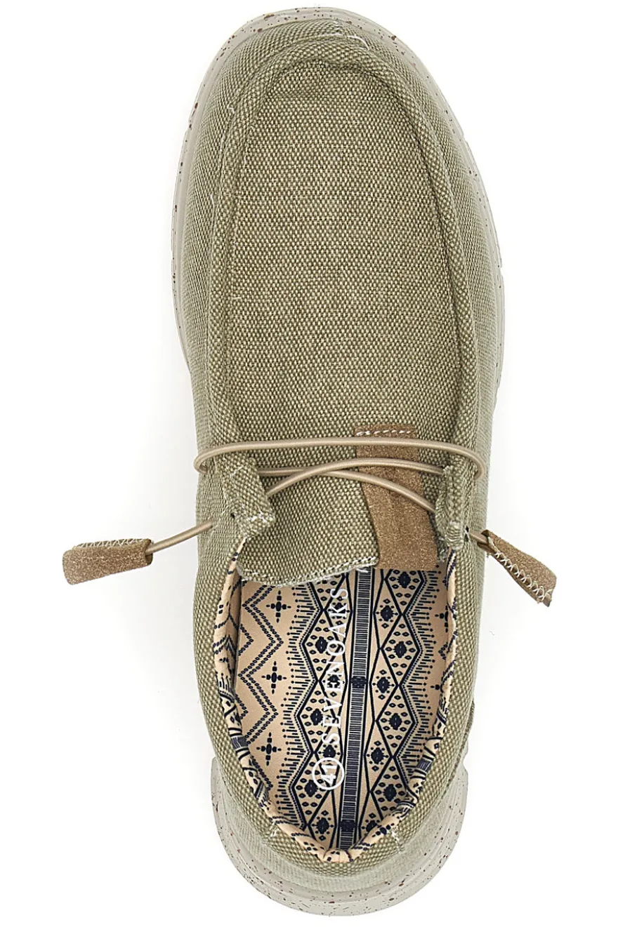 Scarpe da uomo casual verde in tessuto Sevenoaks PK1147M