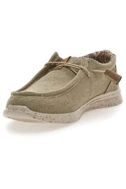 Scarpe da uomo casual verde in tessuto Sevenoaks PK1147M