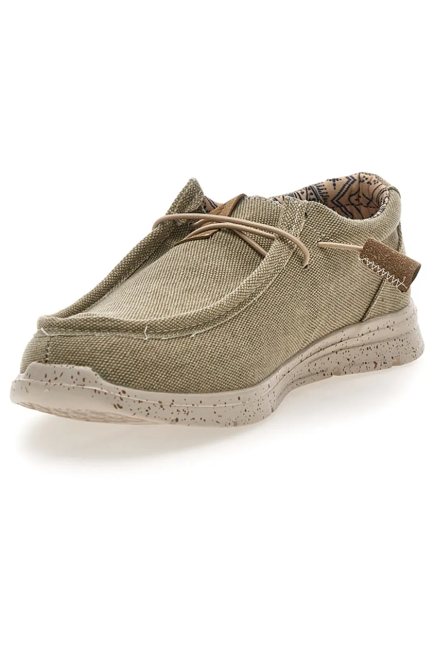 Scarpe da uomo casual verde in tessuto Sevenoaks PK1147M