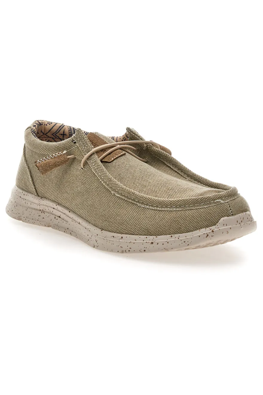 Scarpe da uomo casual verde in tessuto Sevenoaks PK1147M