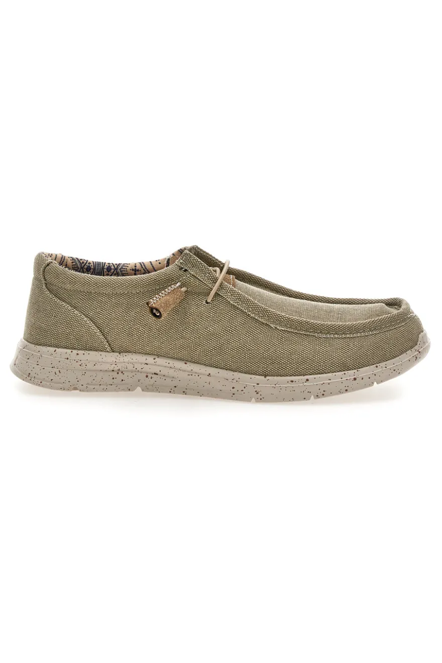 Scarpe da uomo casual verde in tessuto Sevenoaks PK1147M