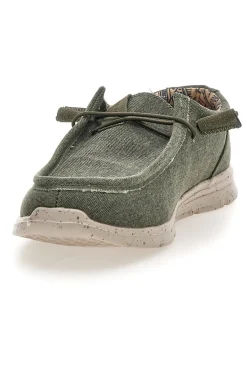 Scarpe da uomo casual verde in tessuto Sevenoaks PK1147O