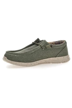 Scarpe da uomo casual verde in tessuto Sevenoaks PK1147O