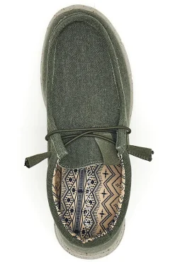 Scarpe da uomo casual verde in tessuto Sevenoaks PK1147O