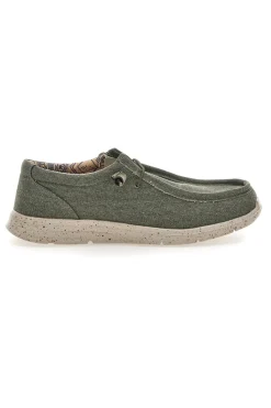 Scarpe da uomo casual verde in tessuto Sevenoaks PK1147O