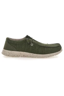 Scarpe da uomo casual verde in tessuto Sevenoaks PK1118I