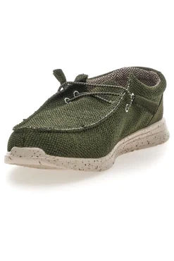 Scarpe da uomo casual verde in tessuto Sevenoaks PK1118I