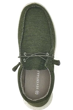 Scarpe da uomo casual verde in tessuto Sevenoaks PK1118I