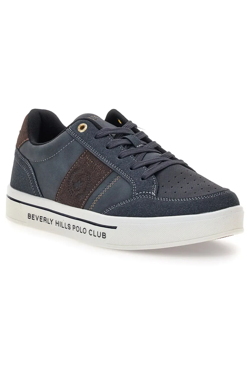 Scarpe da uomo grigio scuro con dettagli a contrasto Beverly hills polo club DANIEL ORTEGA MIX
