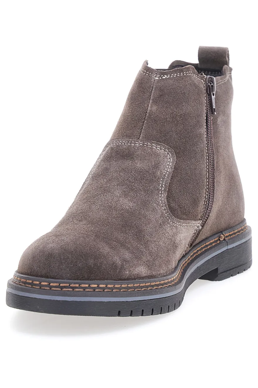Scarpe da uomo marroni in vera pelle con zip Pittarello Eco 252520020