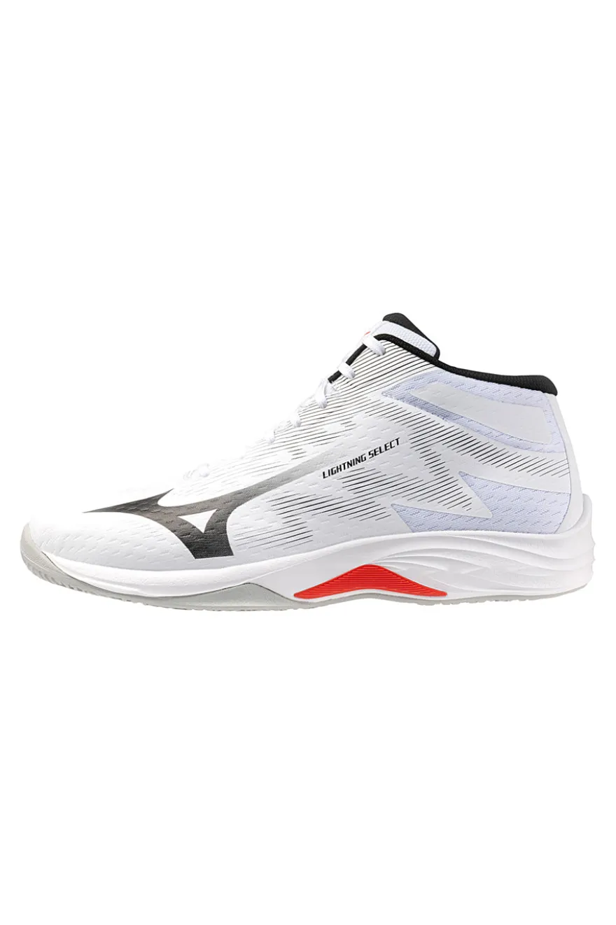 Scarpe da volley bianche mid in mesh traspirante Mizuno Lightning Select Mid