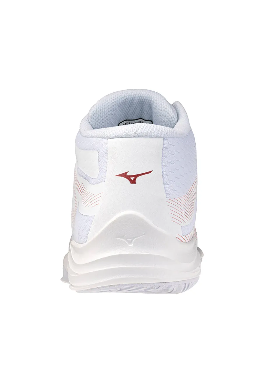 Scarpe da volley bianche mid in mesh traspirante Mizuno Lightning Select Mid