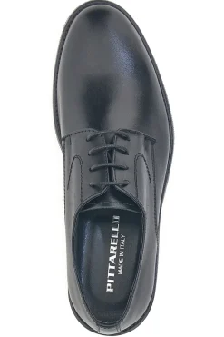 Scarpe eleganti nere in pelle liscia con punta arrotondata Pittarello 7720
