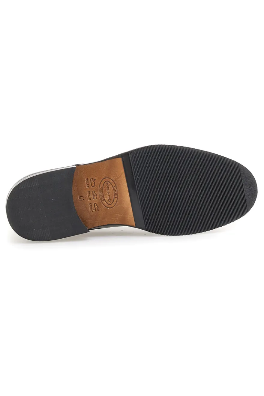 Scarpe eleganti nere in pelle liscia con punta arrotondata Pittarello 7720