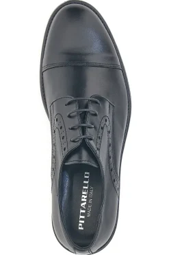 Scarpe eleganti nere in pelle con dettagli traforati Pittarello 7715