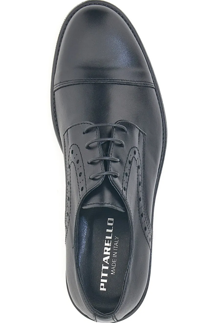 Scarpe eleganti nere in pelle con dettagli traforati Pittarello 7715