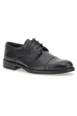 Scarpe eleganti nere in pelle con dettagli traforati Pittarello 7715