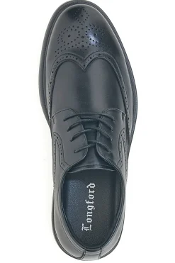 Scarpe eleganti nere stringate con lavorazione brogue Longford 9008