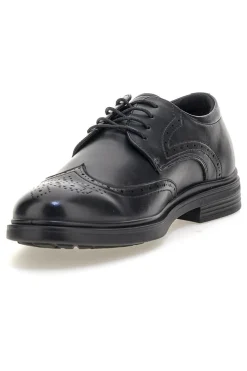 Scarpe eleganti nere stringate con lavorazione brogue Longford 9008