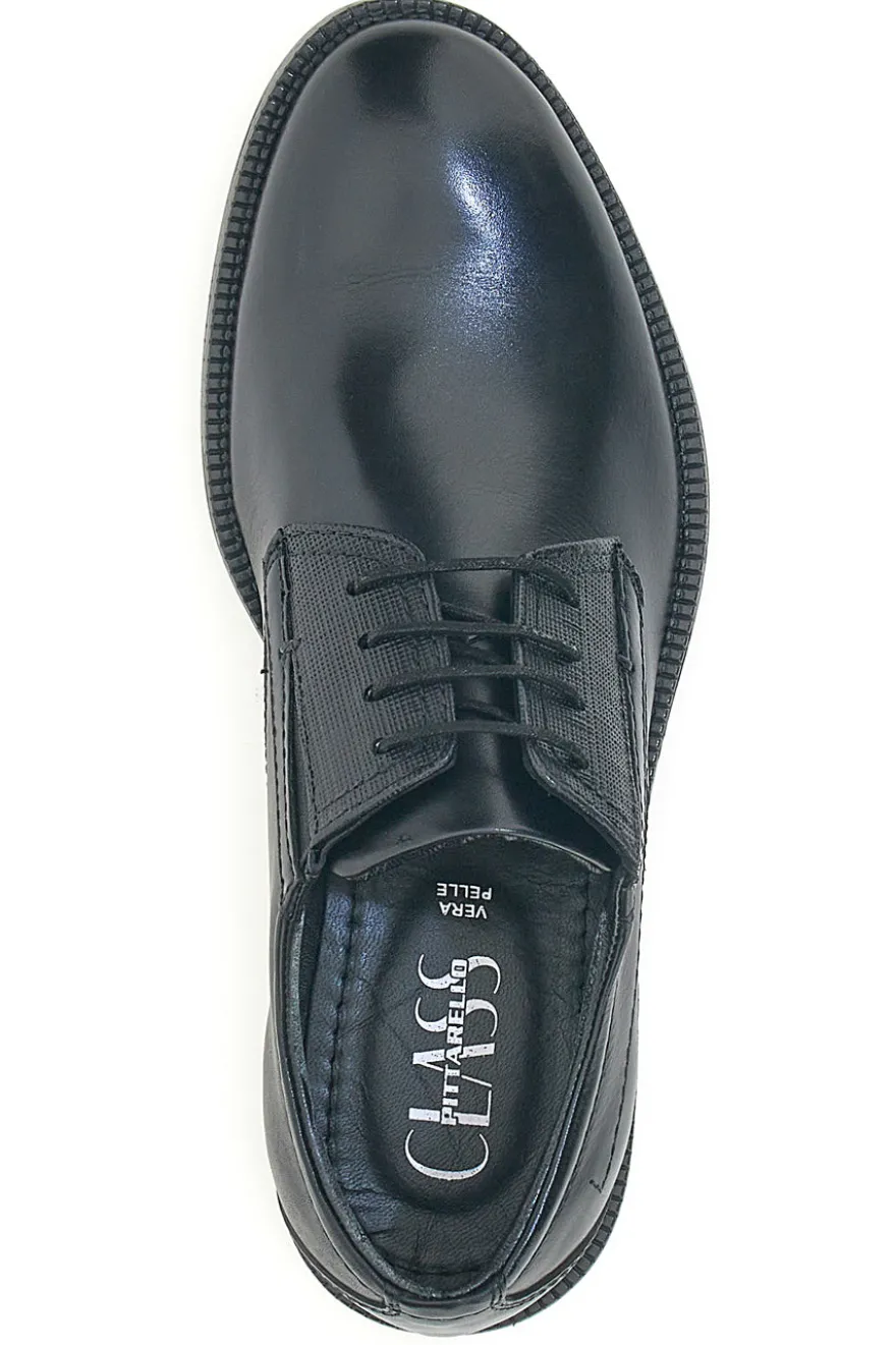 Scarpe eleganti nere stringate in vera pelle Pittarello class 615