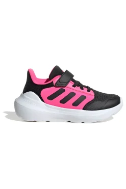Scarpe ginnastica nere e fucsia con chiusura a strappo Adidas Tensaur Run 3.0 EL C