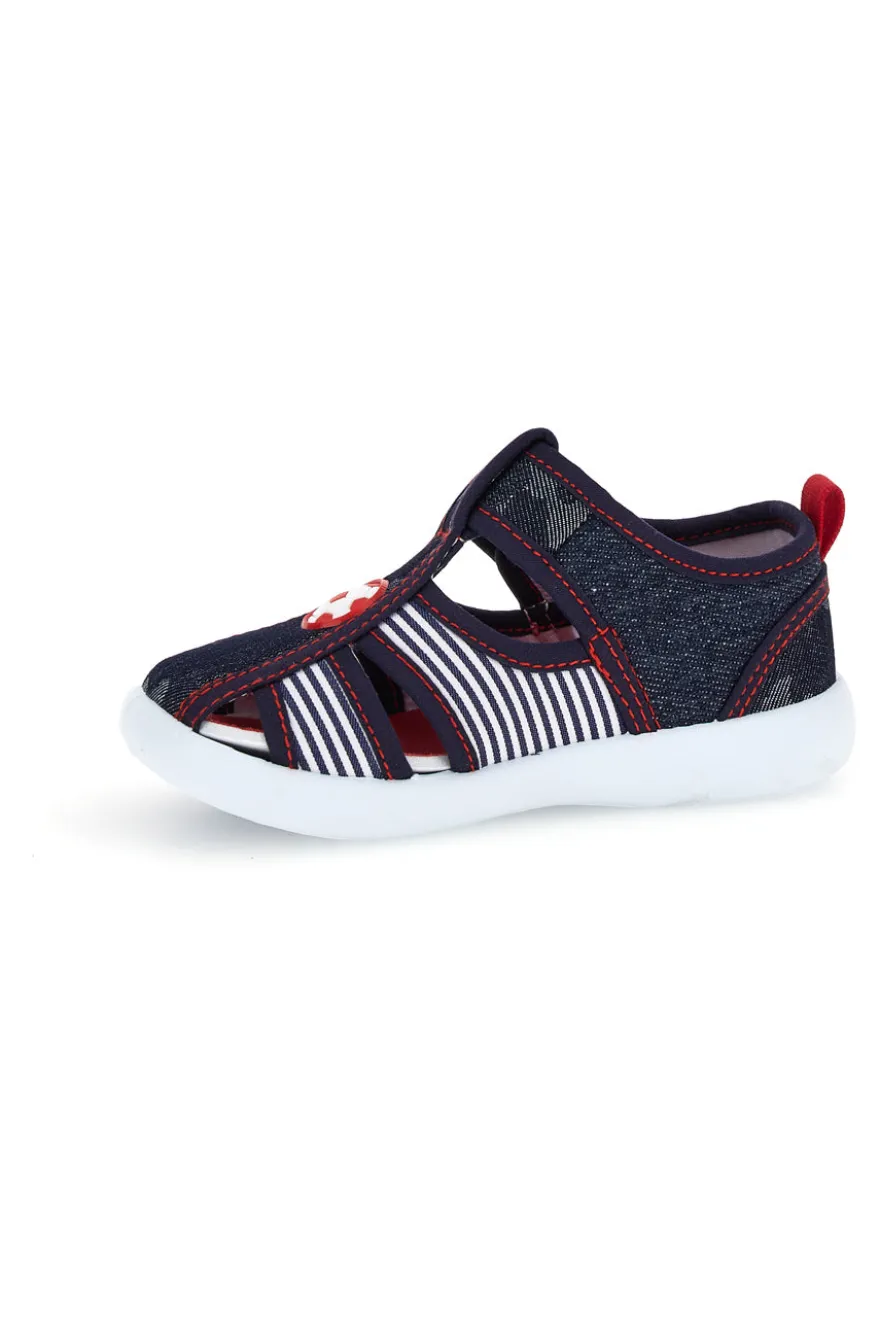 Scarpe in tessuto blu e rosse con pallone Pitt Kids 2242876