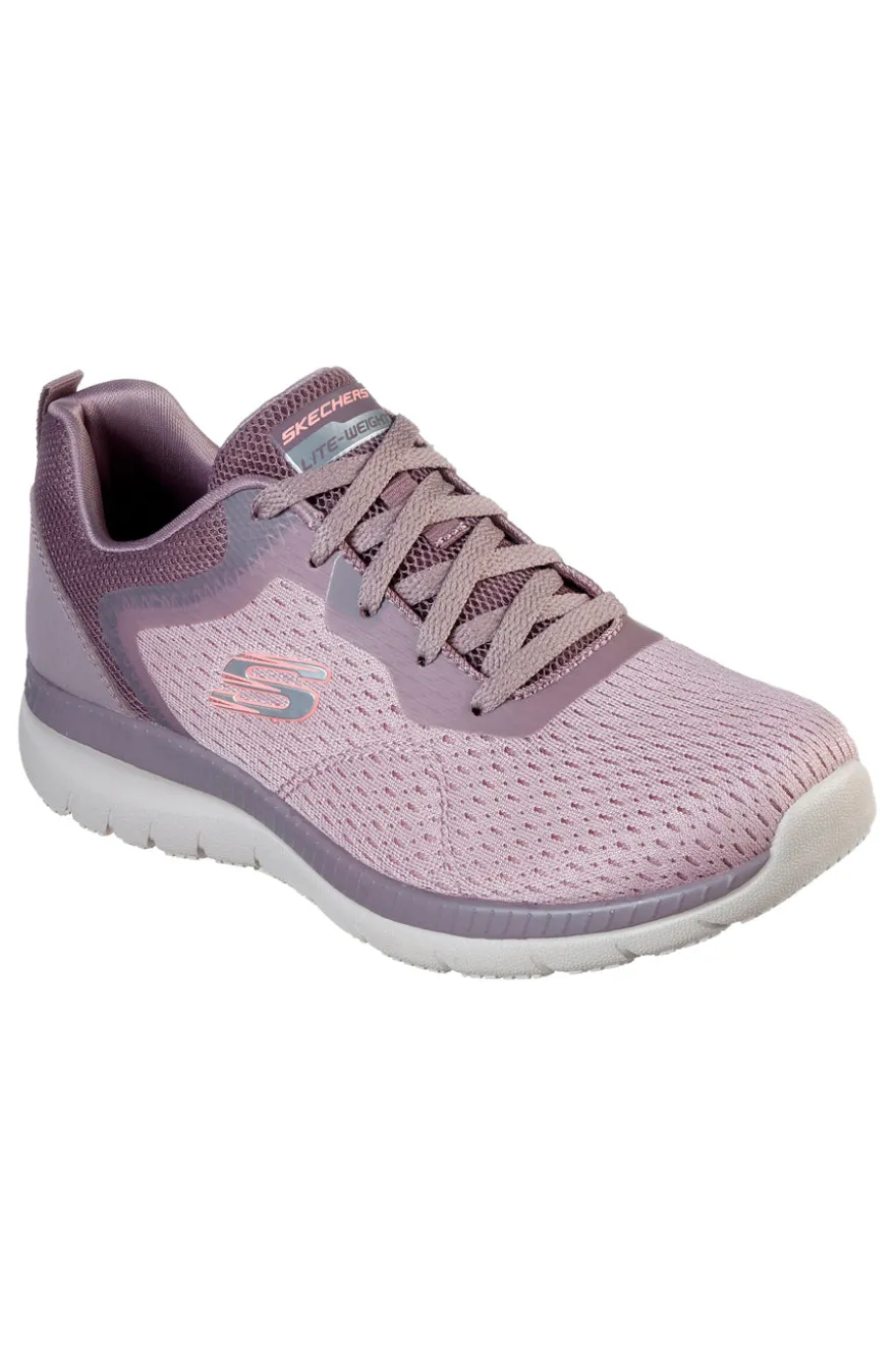 Scarpe lavanda leggere in mesh con Memory Foam Skechers Bountiful Quick Path