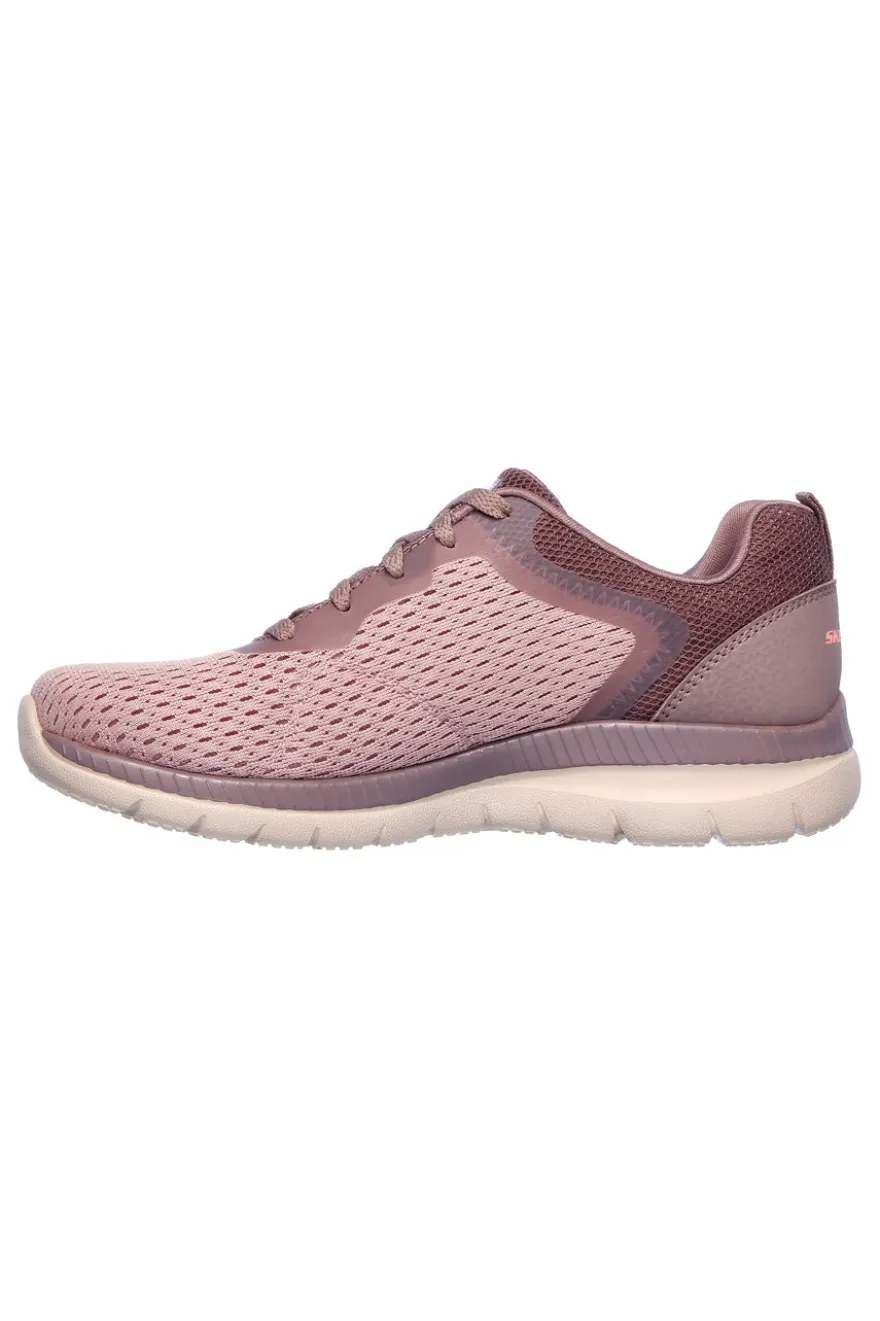 Scarpe lavanda leggere in mesh con Memory Foam Skechers Bountiful Quick Path